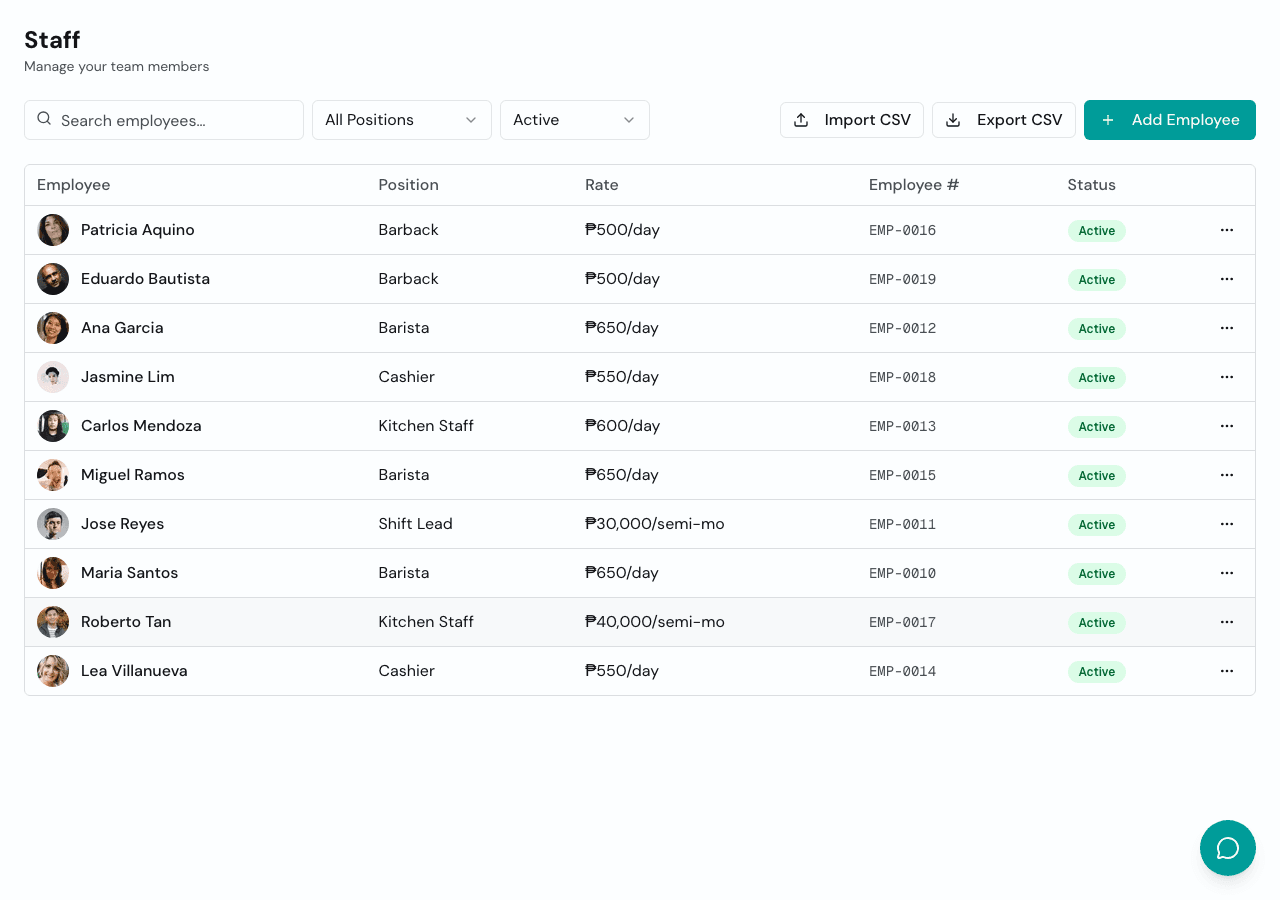 How to add and configure new employees in Timekeep